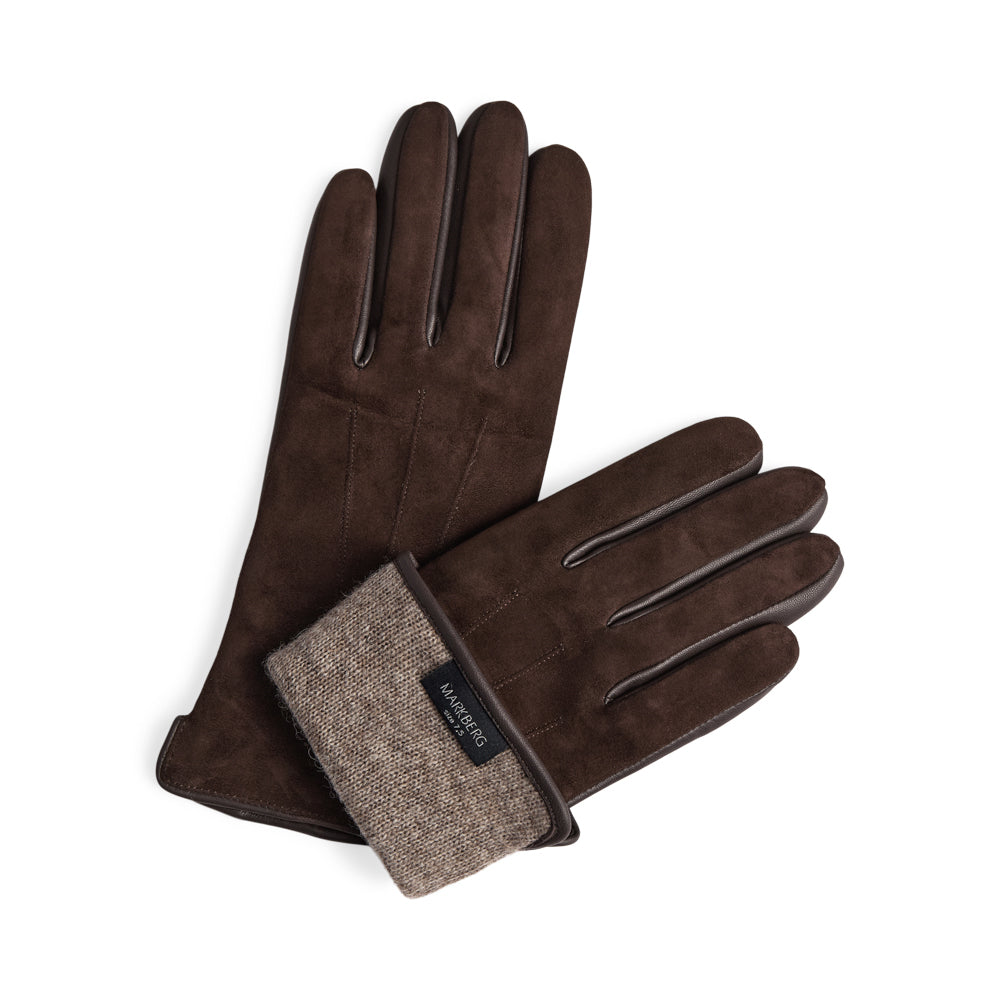 CariannaMBG Glove Suede dark brown
