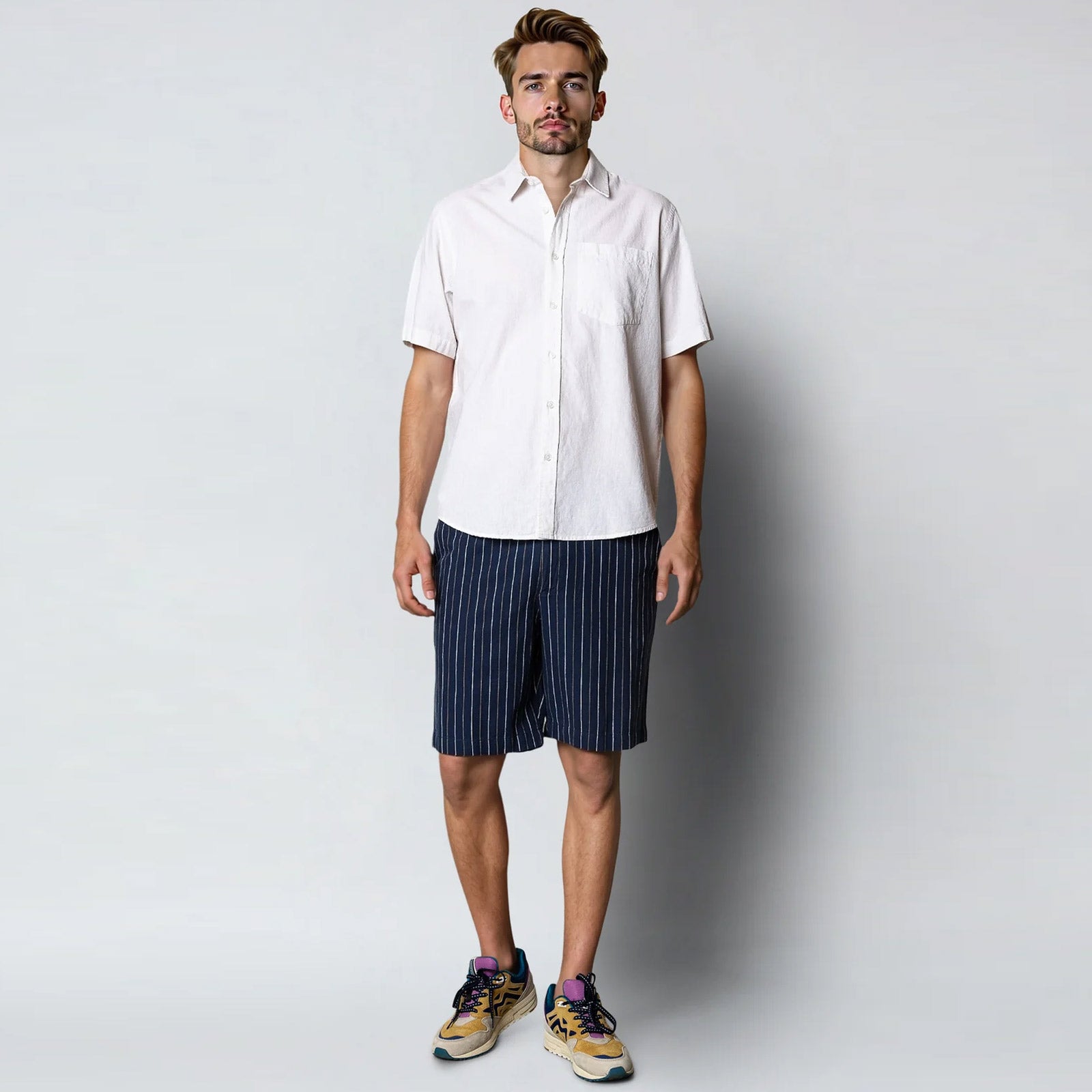 Barcelona Ran Shorts navy stripe