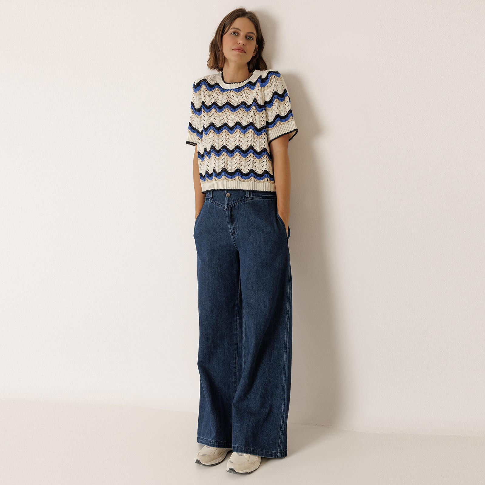 Short Sleeve Jumper azul britanico INDI&COLD