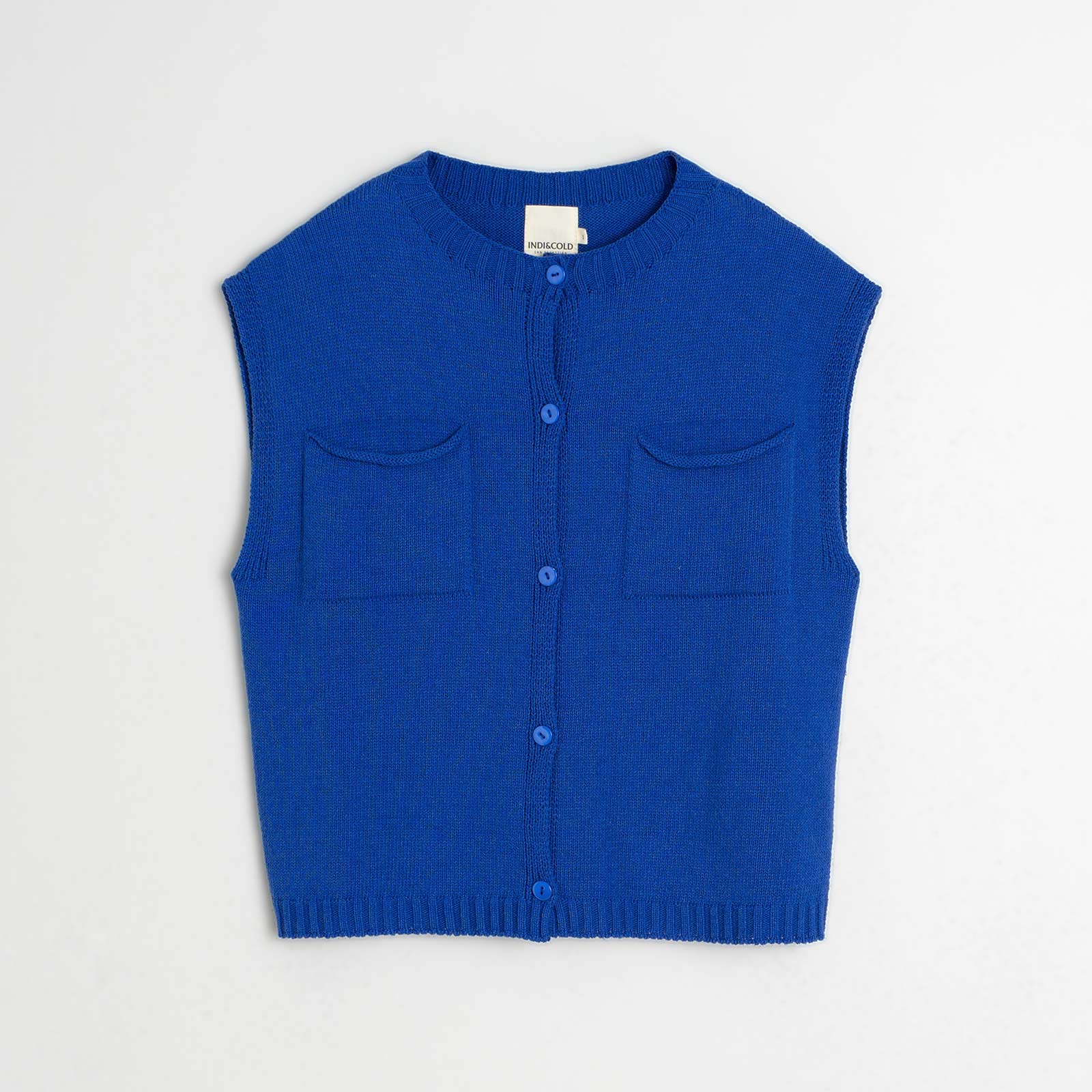 Knit Vest azul britanico INDI&COLD