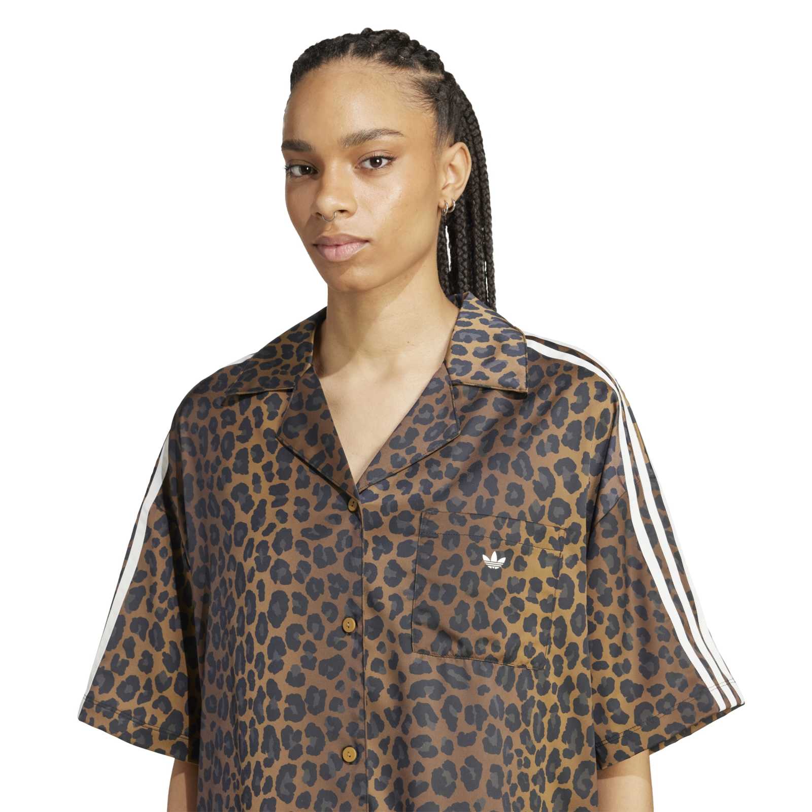 Satin Shirt multicolor/bronze strata Adidas