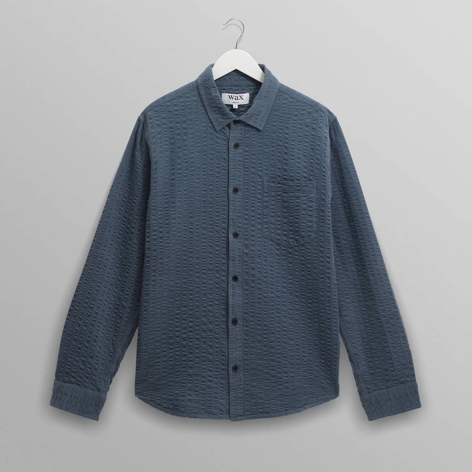 Shelly Shirt Seersucker Cord blue Wax London