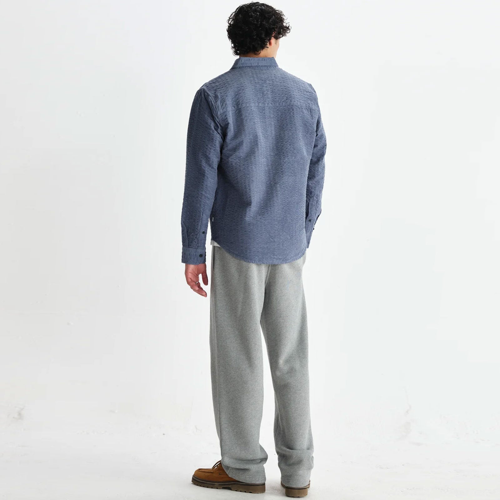 Shelly Shirt Seersucker Cord blue Wax London