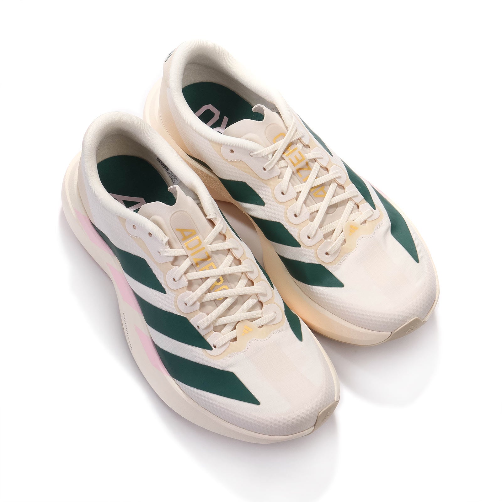 Adizero Evo SL Woven wonder white/collegiate green/clear pink