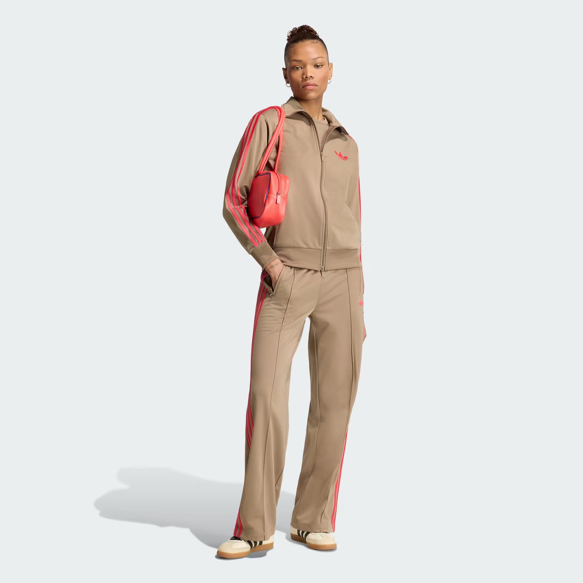FB Loose Trackpant khaki six/power pink