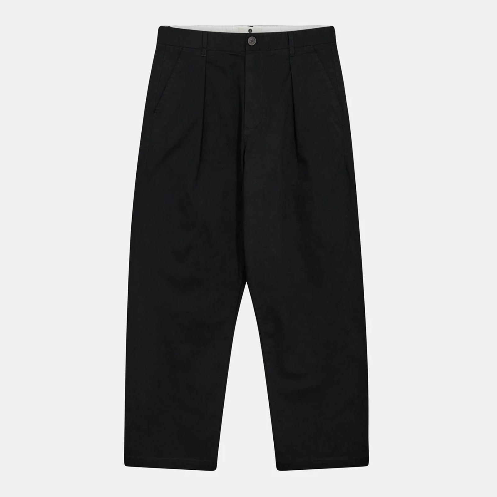 Akjakob Cotton Pleat Pants caviar Anerkjendt