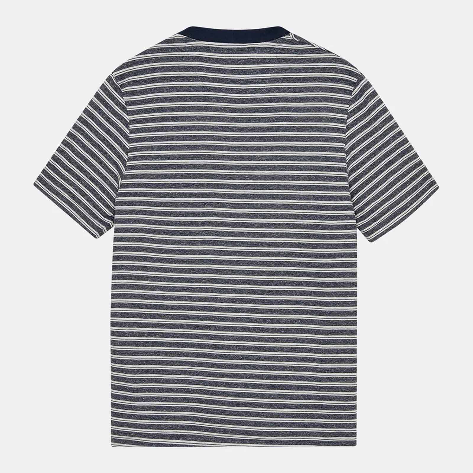 Akkikki Cot/Linen Stripe Tee 3059 sky captain