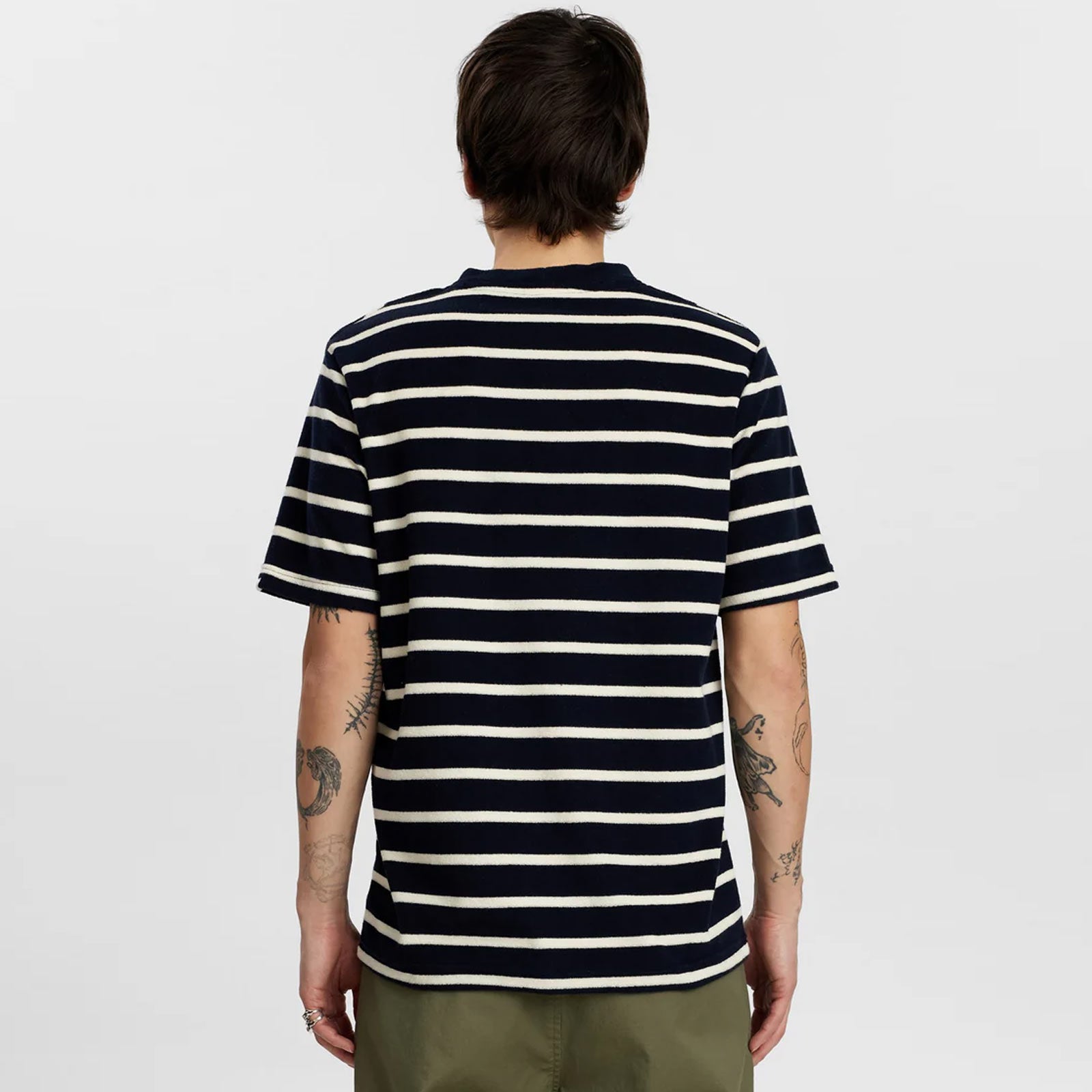 Akkikki Frotte Stripe Tee 3059 sky captain