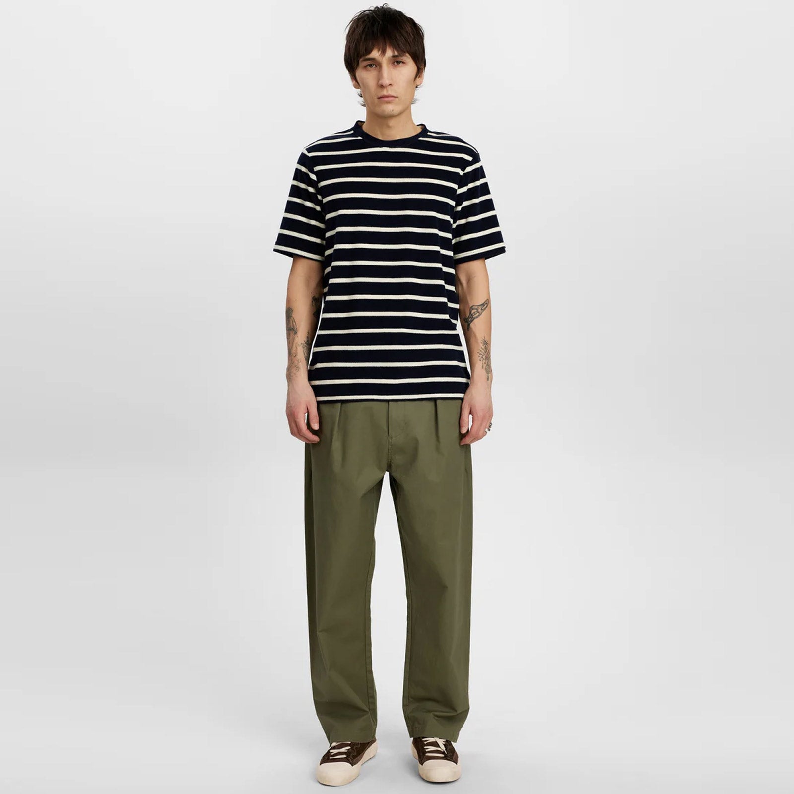 Akkikki Frotte Stripe Tee 3059 sky captain
