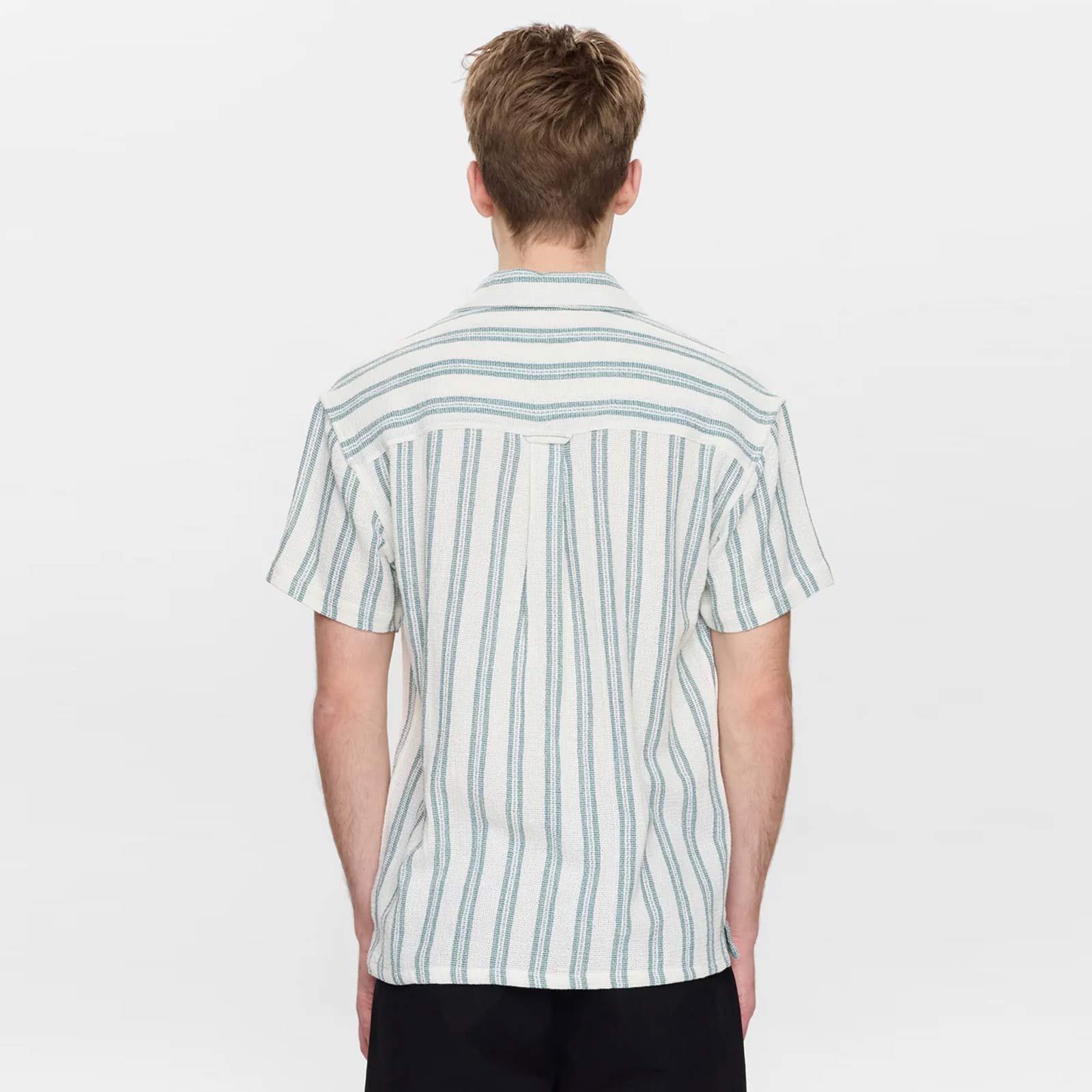 Akleander Struc Stripe2 S/S Shirt tofu Anerkjendt