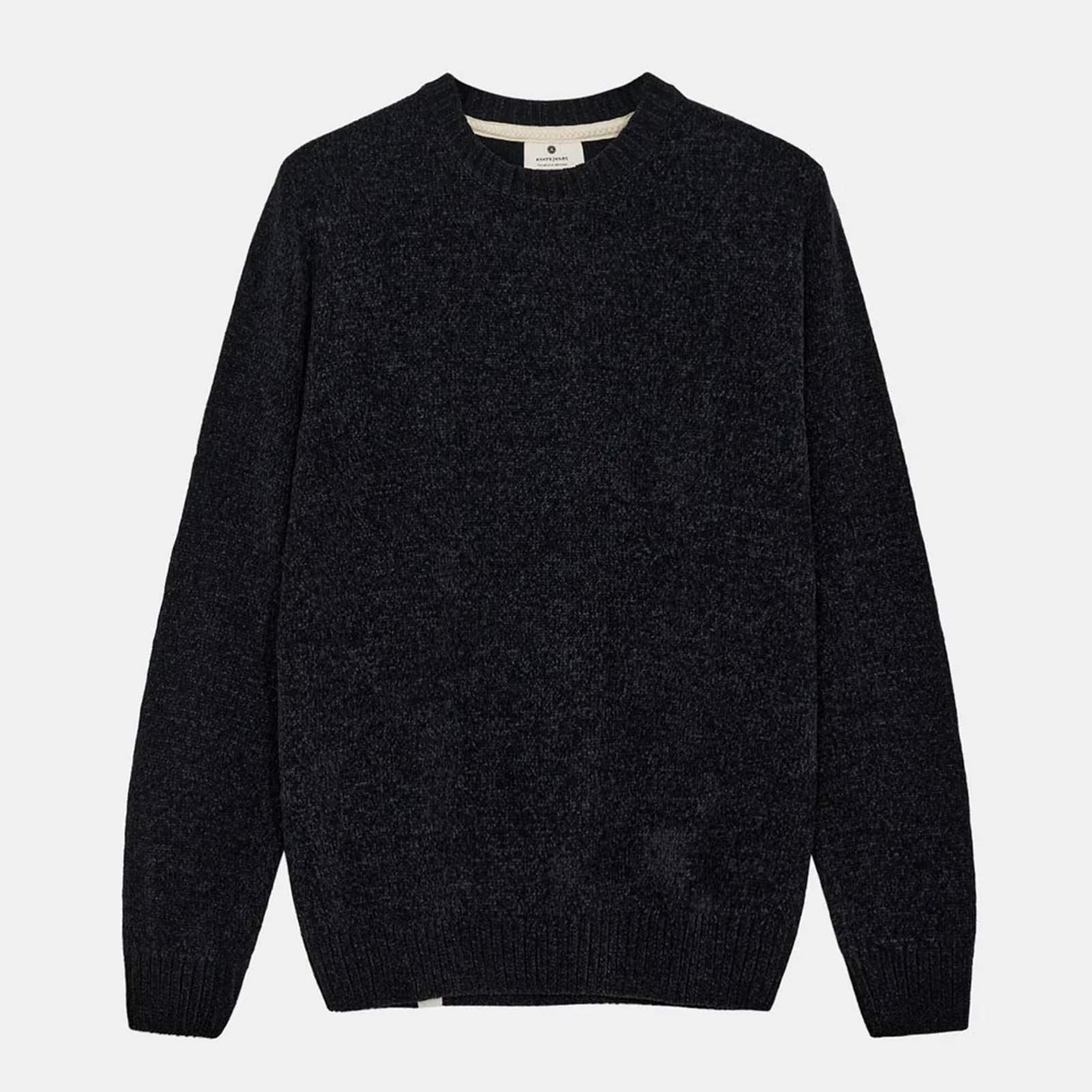 Aksune Chenille Knit Jumper caviar Anerkjendt