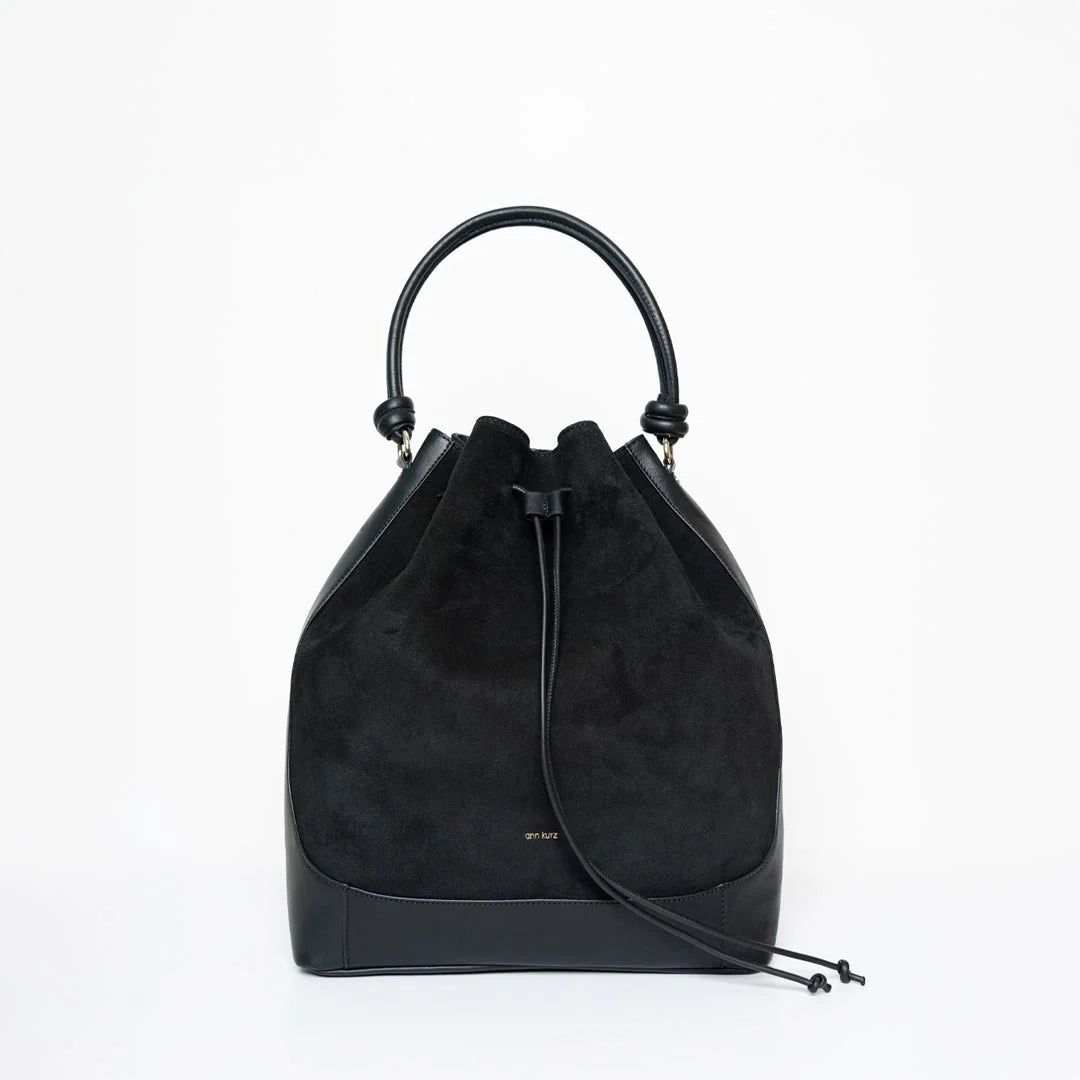Tall Saku Bag Suede Mix black