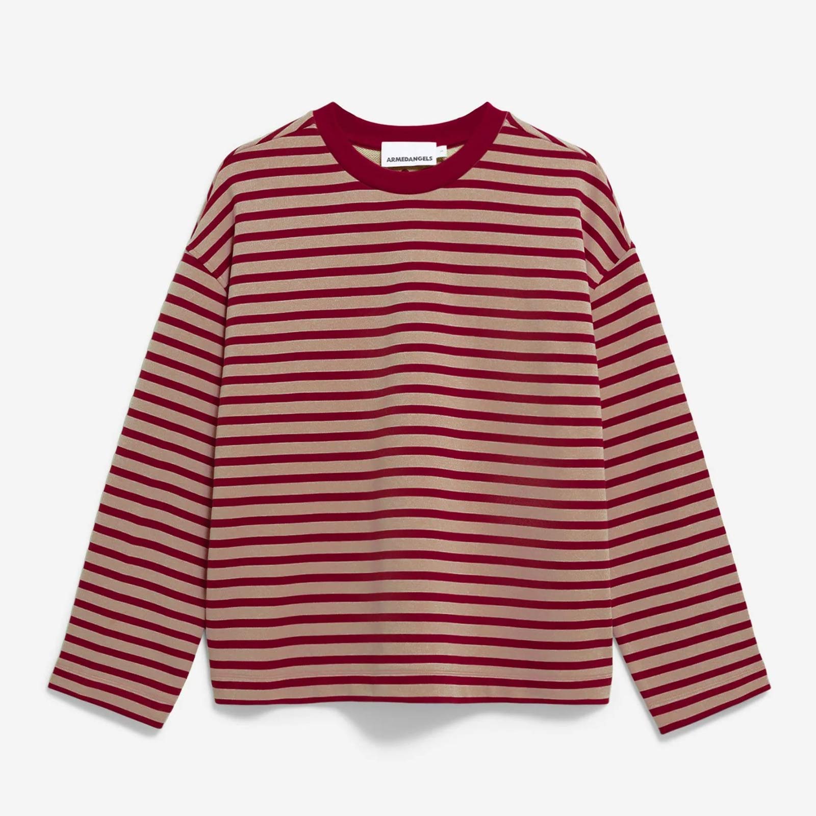 Frankaa Maarlen Stripe Sweatshirt velvet red/honey reed