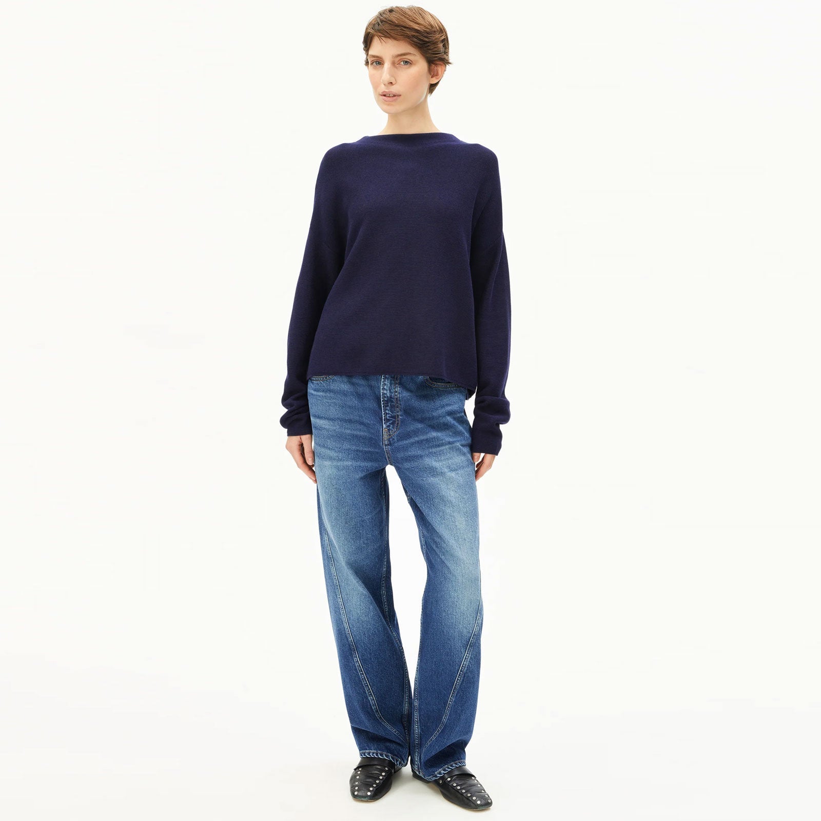 Merinaa Links Links Jumper tinted navy Armedangels