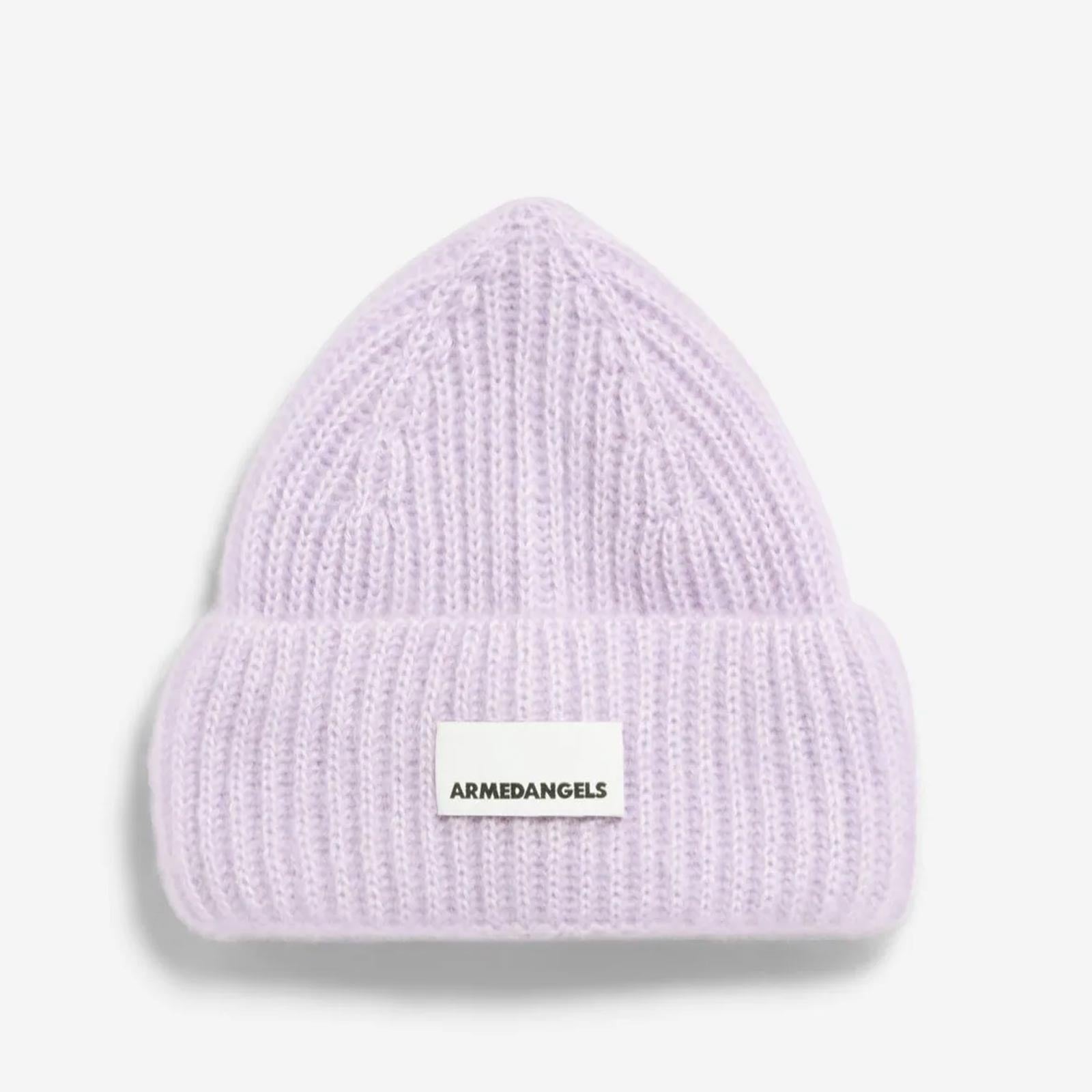 Mohair Blend Knit Hat moonlit lilac