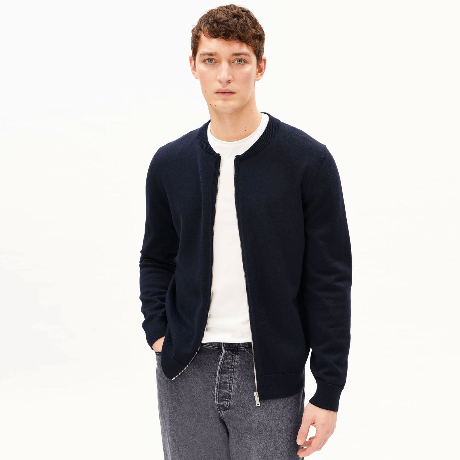 Agaamon Knit Jacket dark sky Armedangels