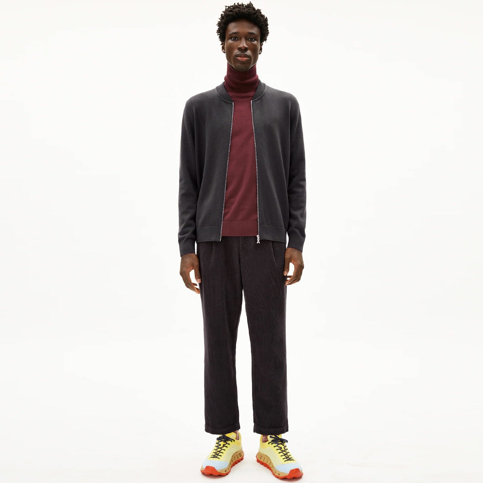 Agaamon Zip Cardigan dark steel Armedangels