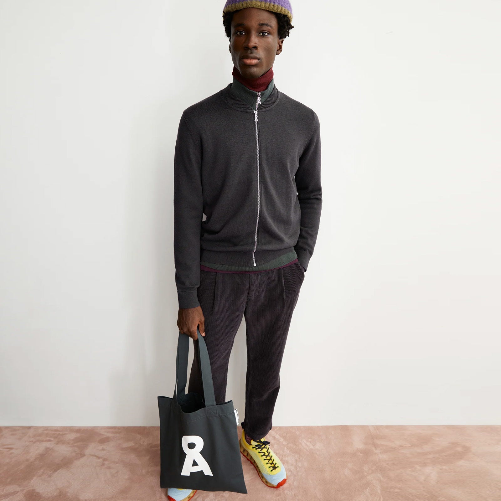 Agaamon Zip Cardigan dark steel Armedangels