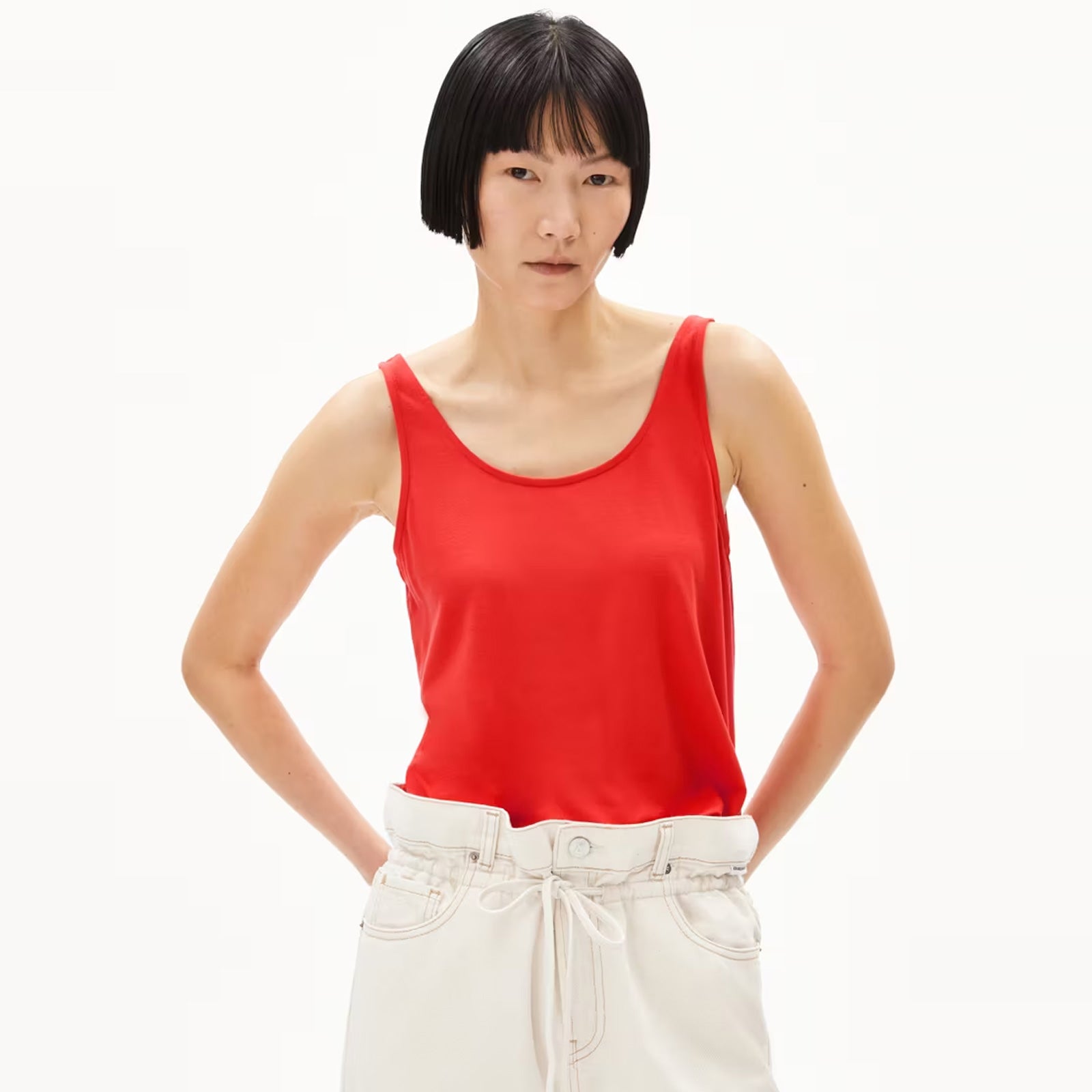 Ashraani Solid Top coral blush