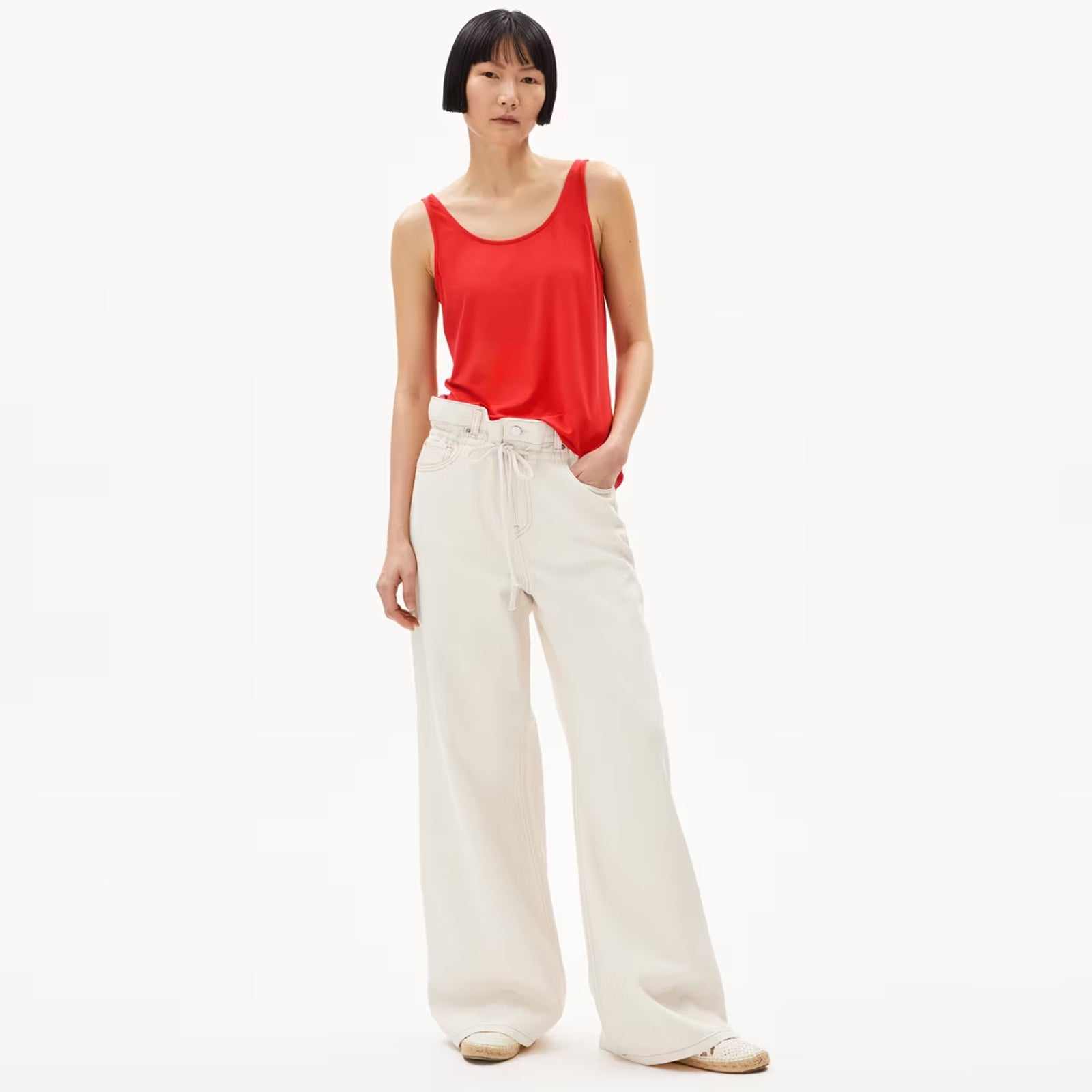 Ashraani Solid Top coral blush