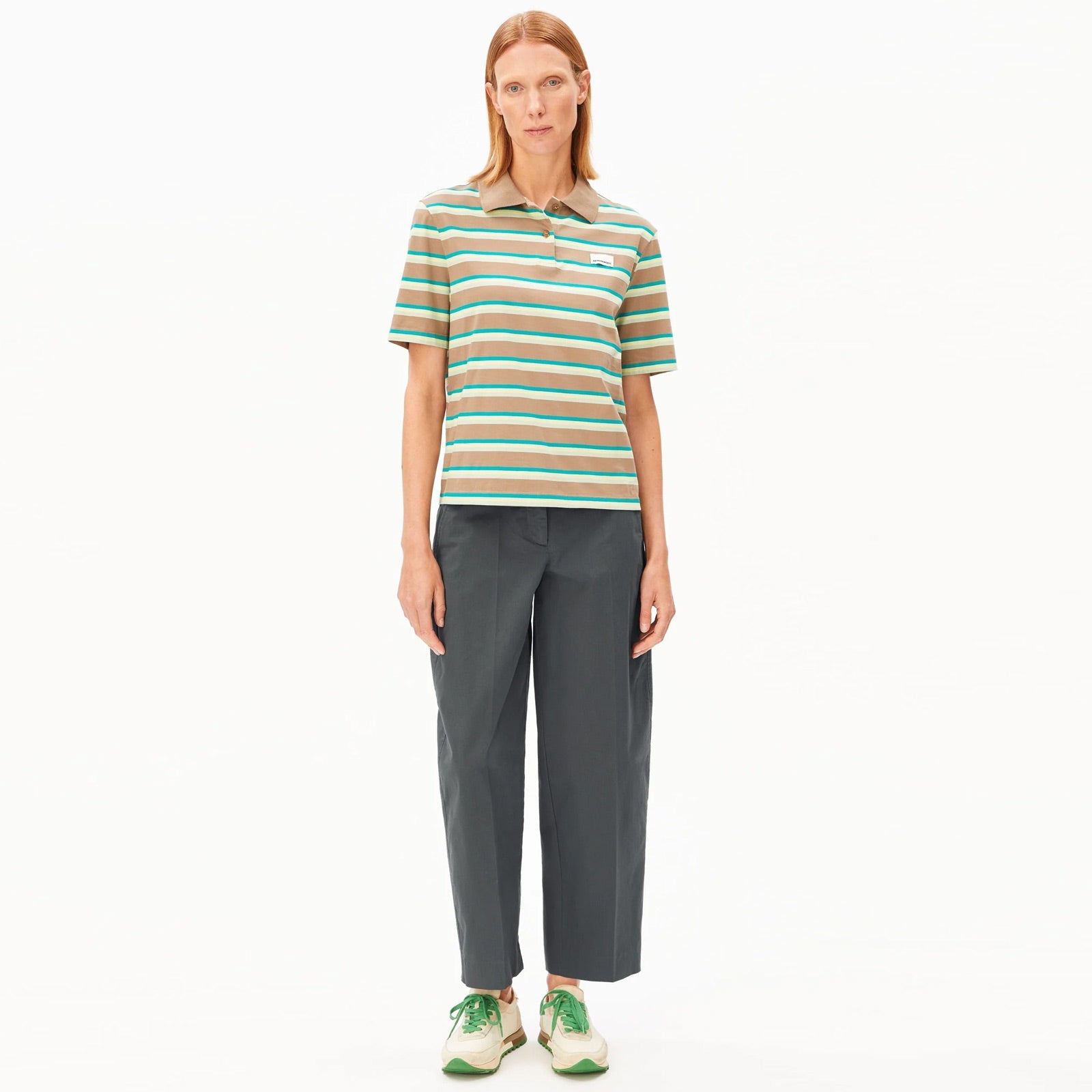 Barrel Leg Twill Pant space steel Armedangels