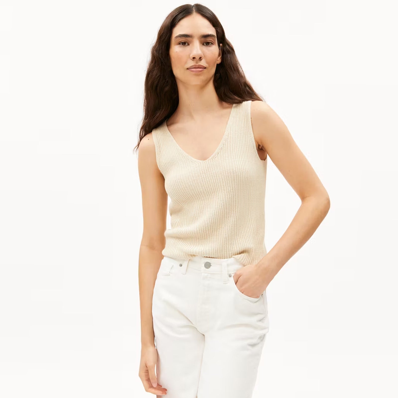 Caaro Lino Top raw white