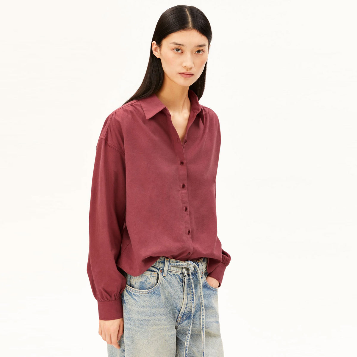 Efinaara Flannel Blouse velvet ember