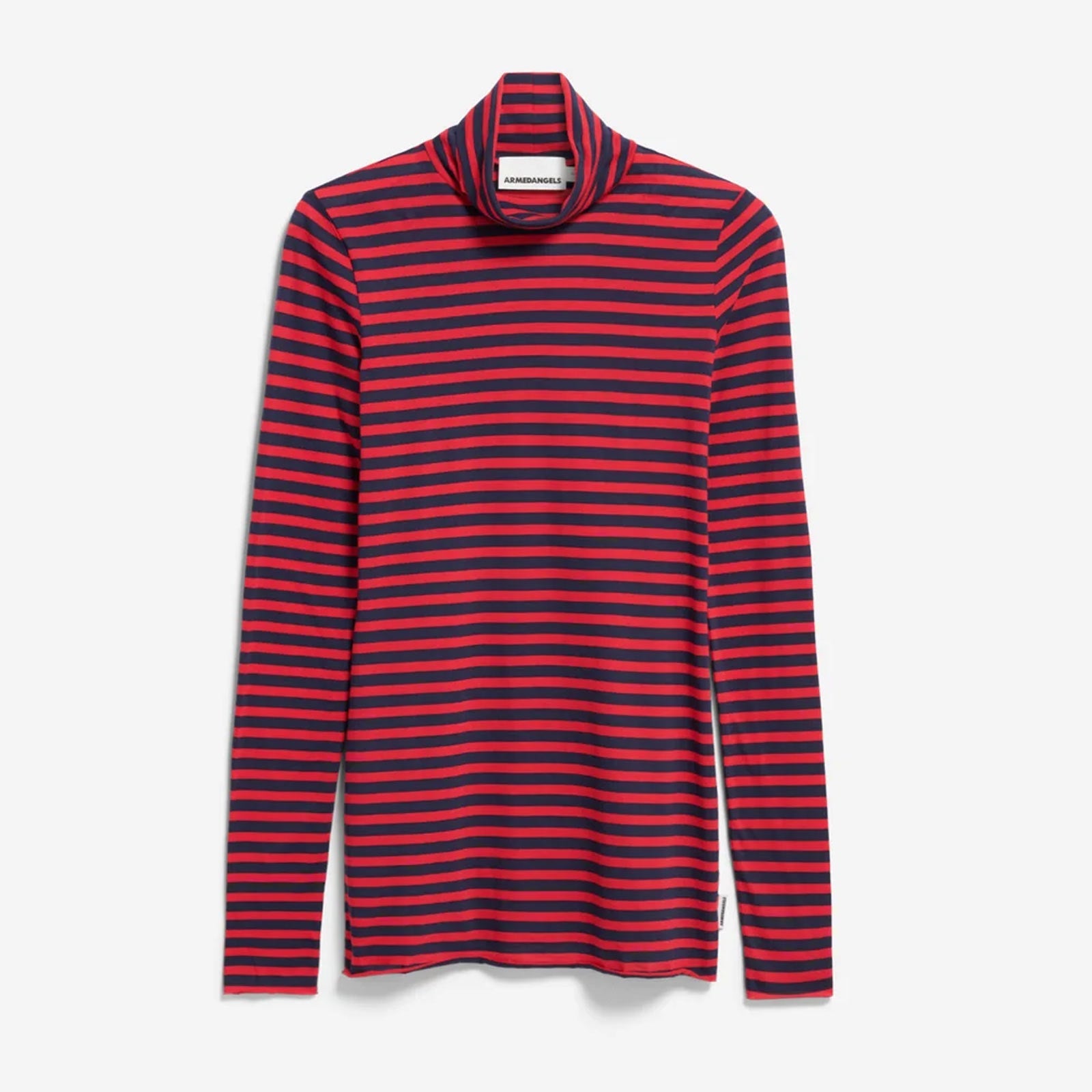 Graziliaa Stripes TN Longsleeve tinted navy/candy apple Armedangels
