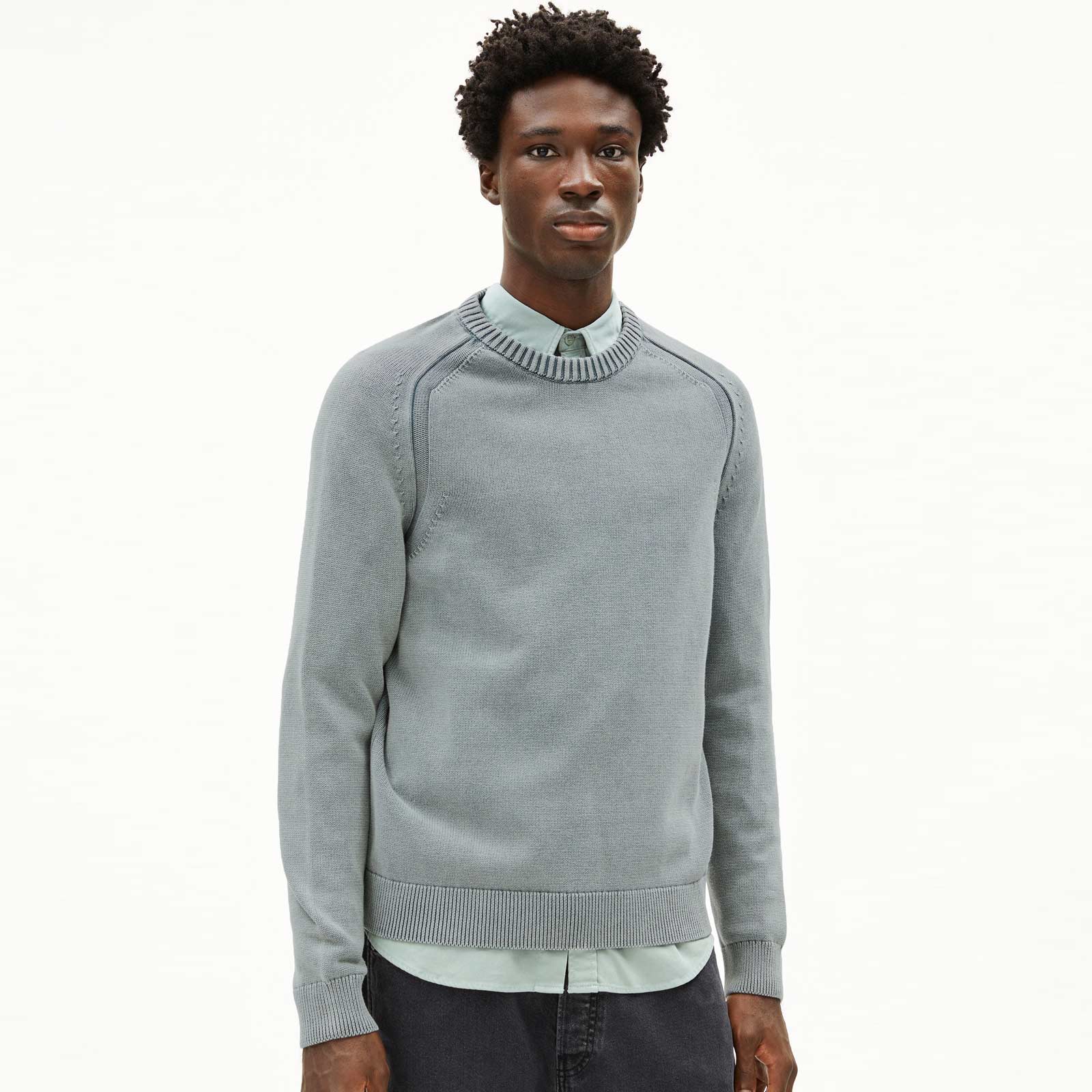 Vaanjo GMT Dye Jumper space steel Armedangels