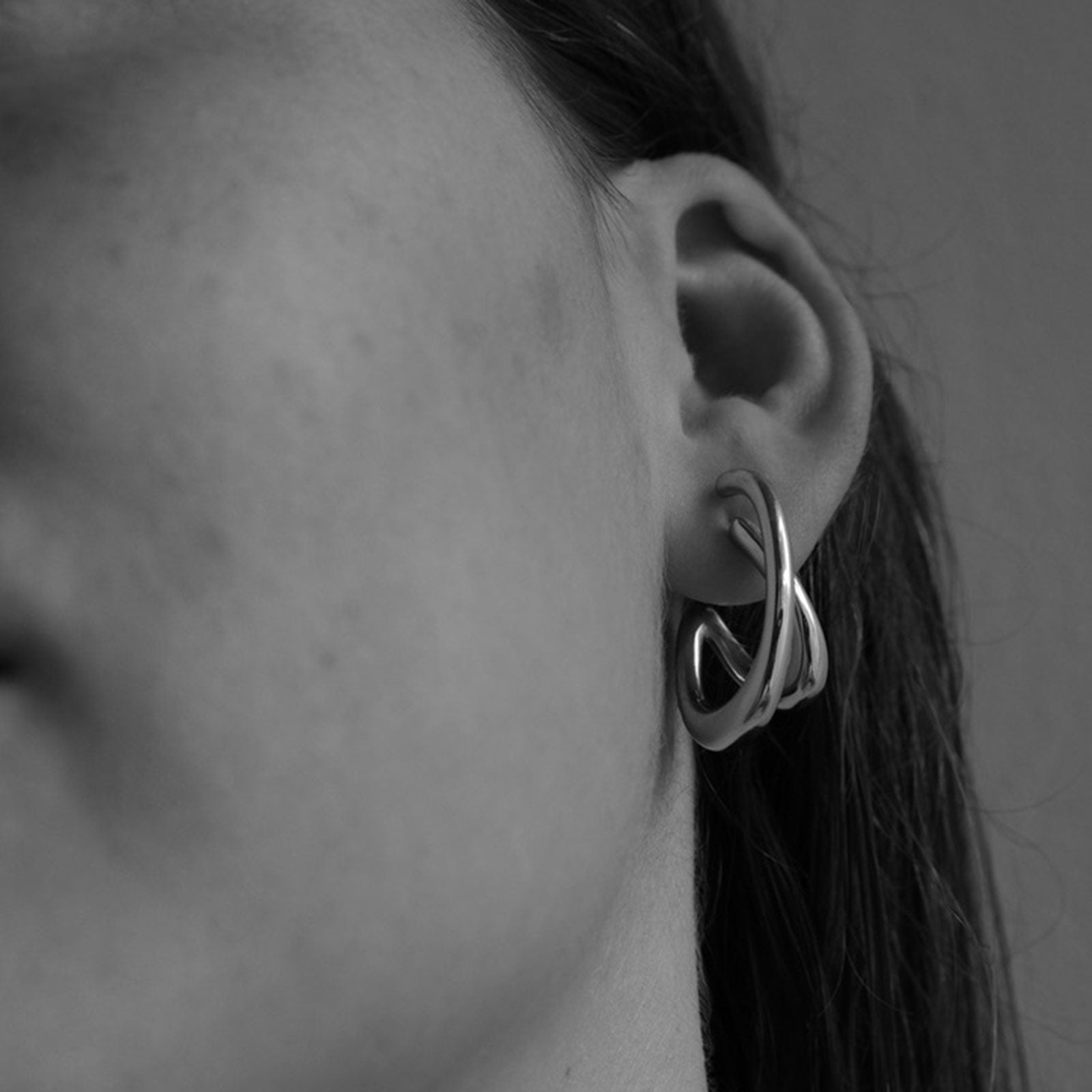 Cutted Earrings silver