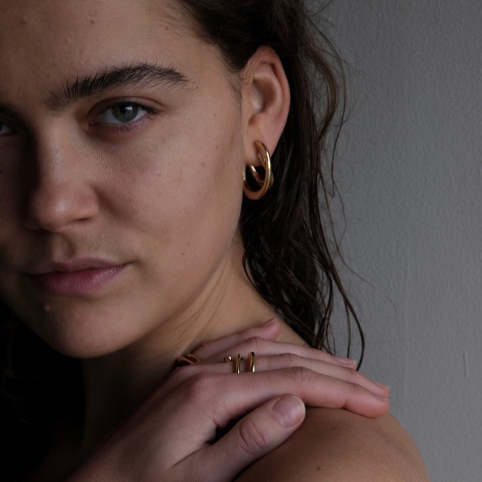 Cutted Earrings gold