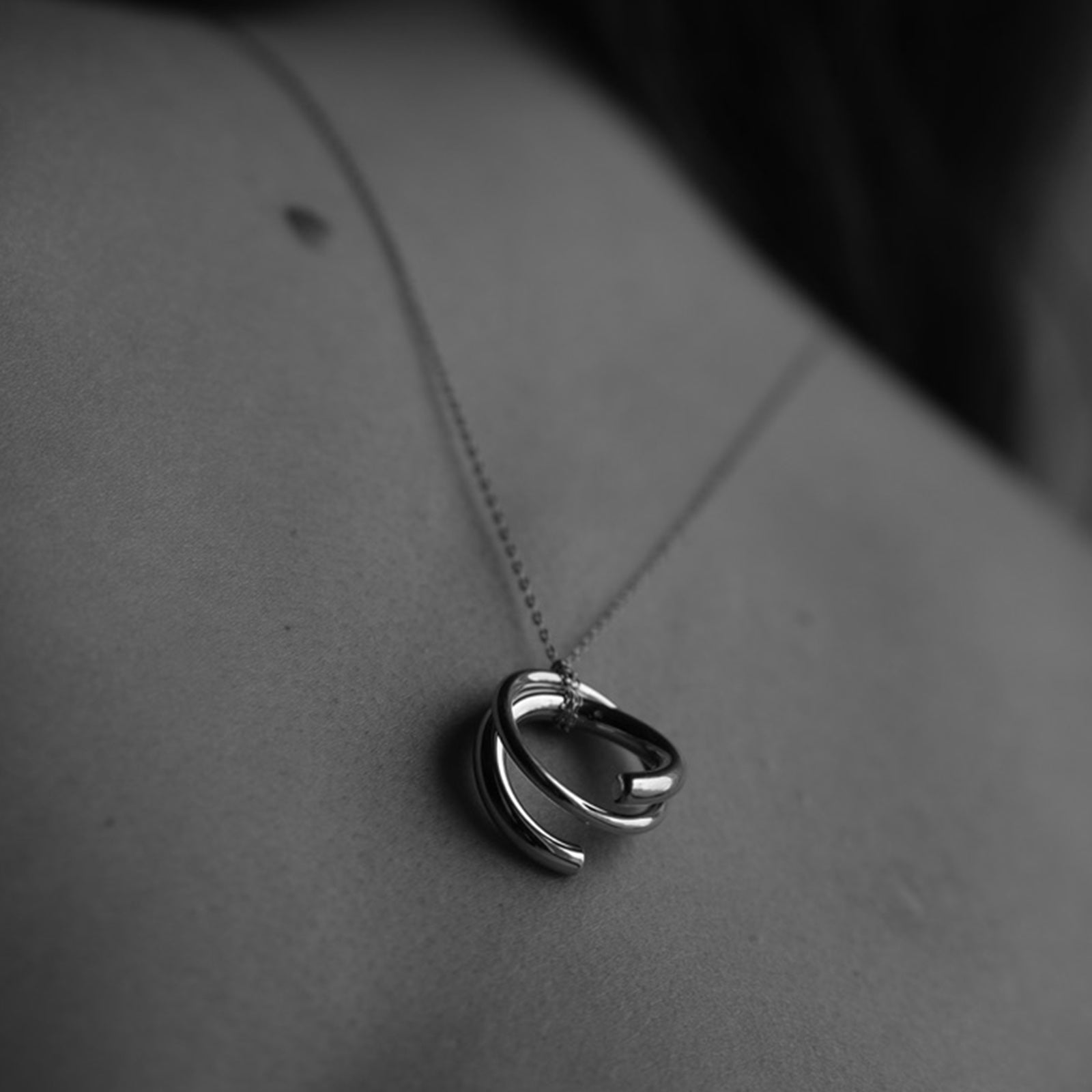 Cutted Necklace silver