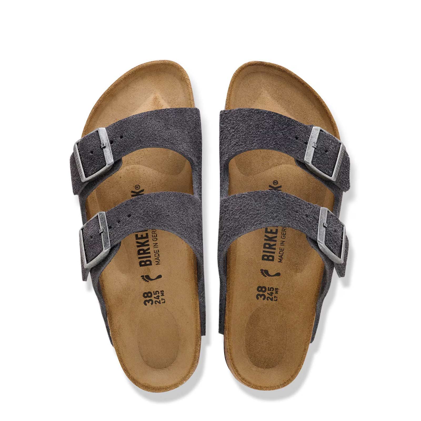 Arizona Leather Regular Fit charcoal Birkenstock