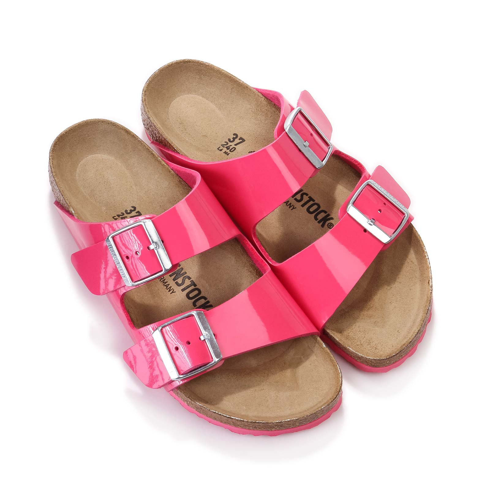 Arizona Narrow Fit patent fuchsia tulip Birkenstock
