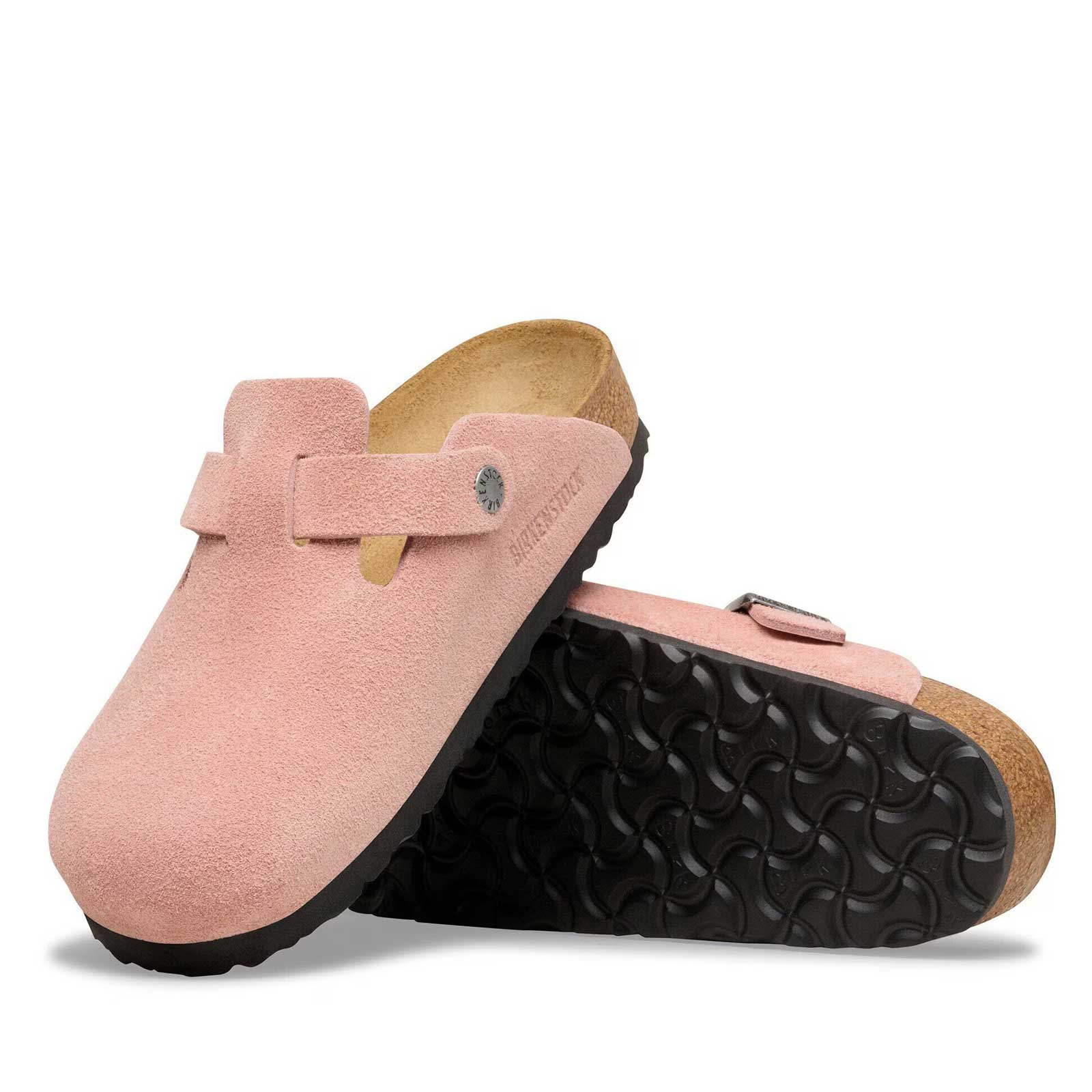 Boston Suede Narrow Fit pink clay Birkenstock