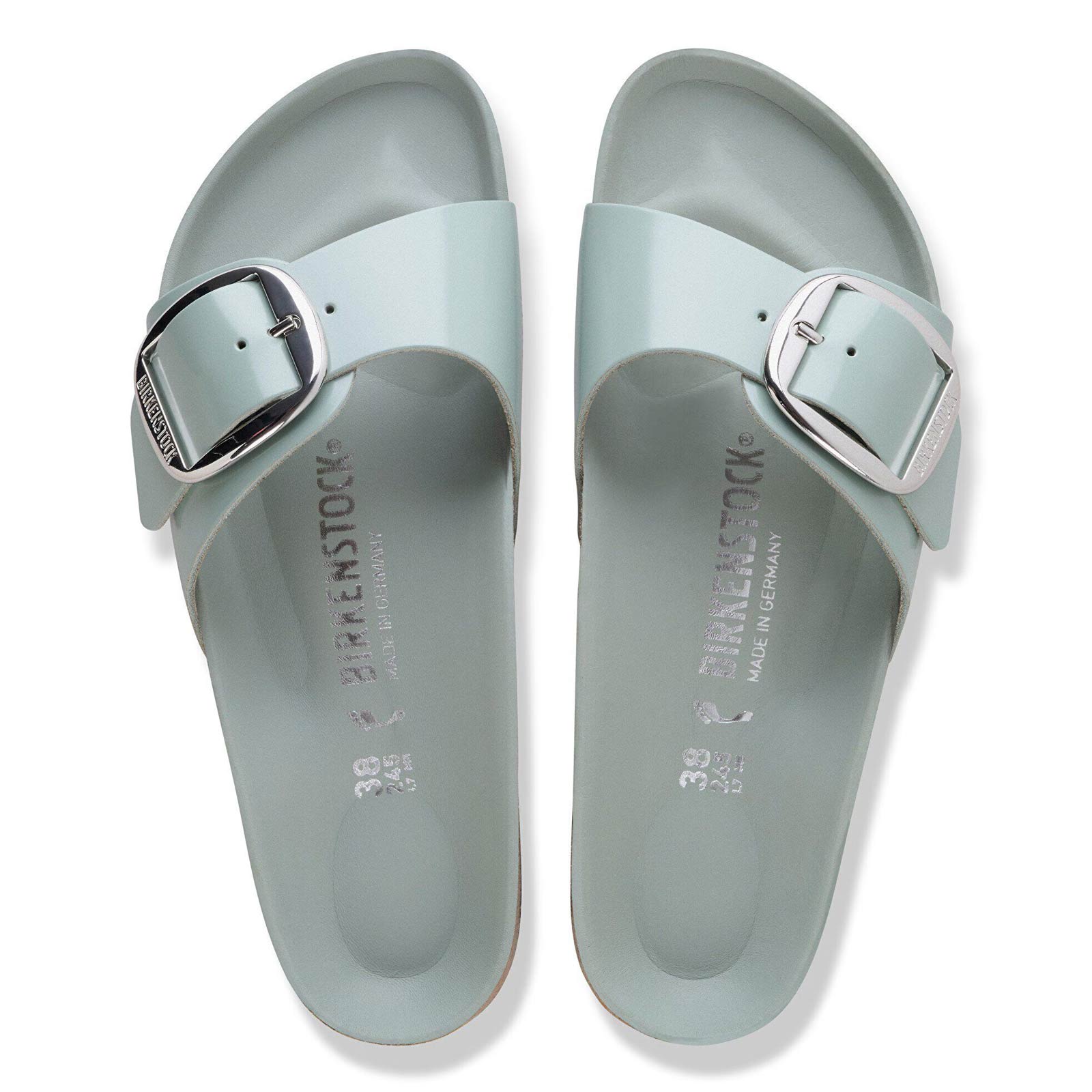 Madrid BB Narrow Fit High Shine pure sage Birkenstock