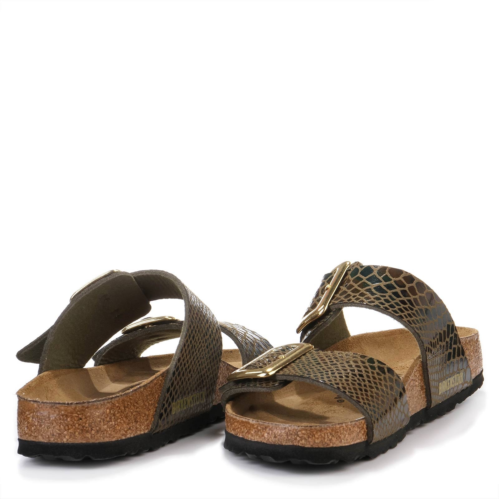 Sydney Cushion Buckle Narrow Fit shiny snake sage Birkenstock