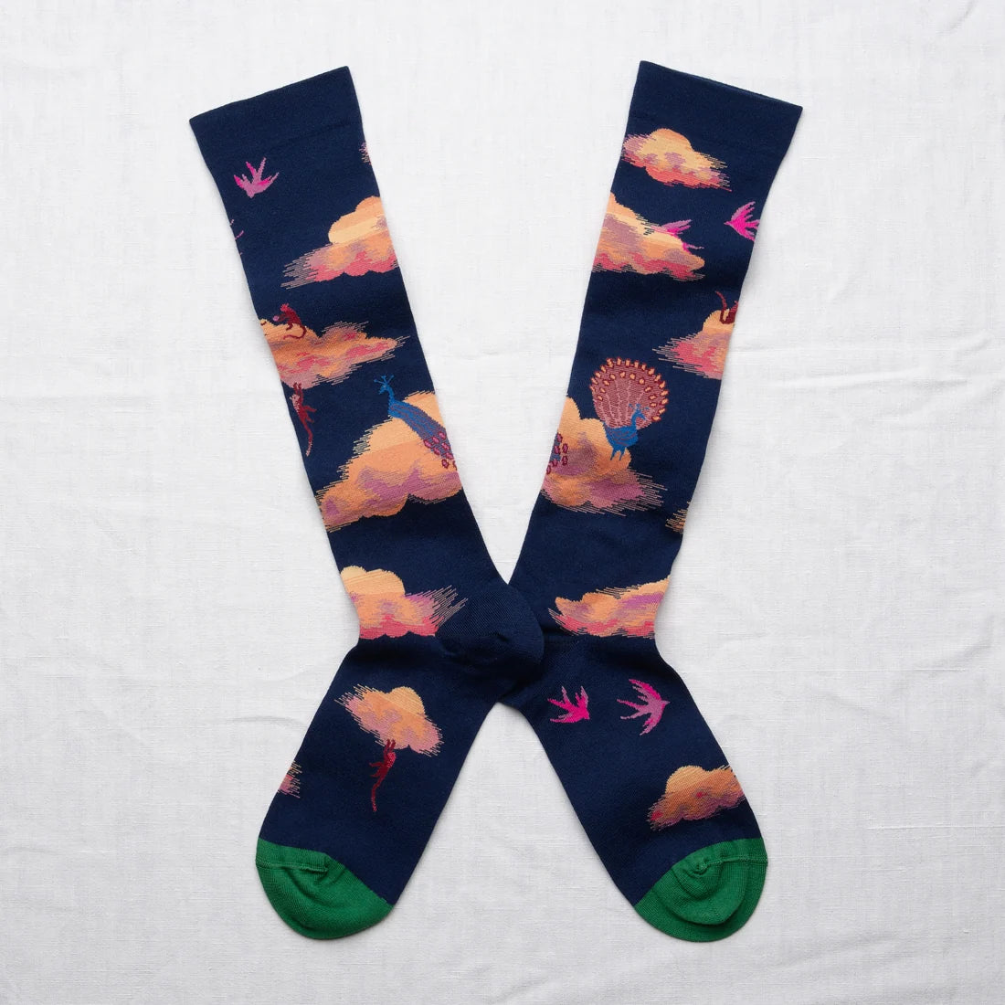 Dark Blue Clouds Kneehighs CO902