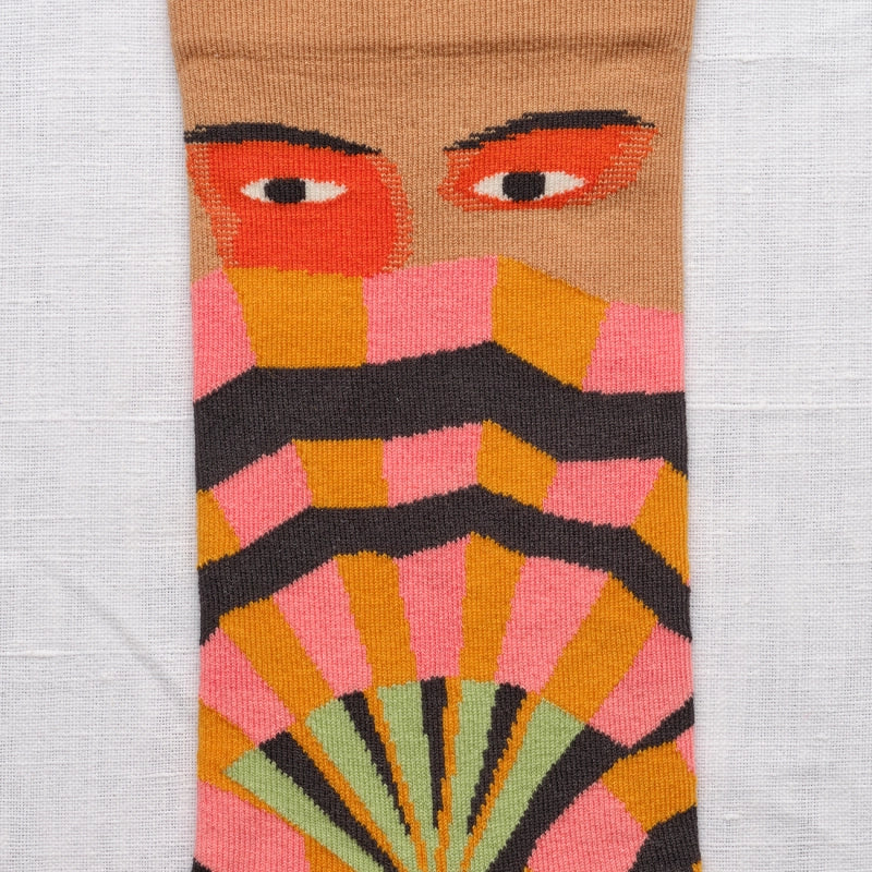 Eventail praliné Socks EV1-01 Bonne Maison