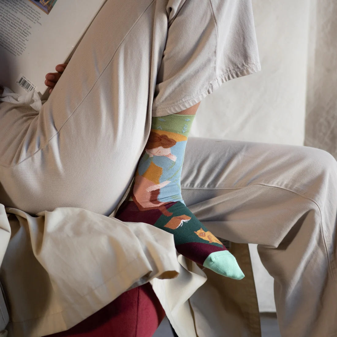 Moss Green Nap Socks DC401