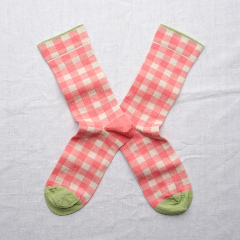 Vichy naturel Socks PT7-01 Bonne Maison