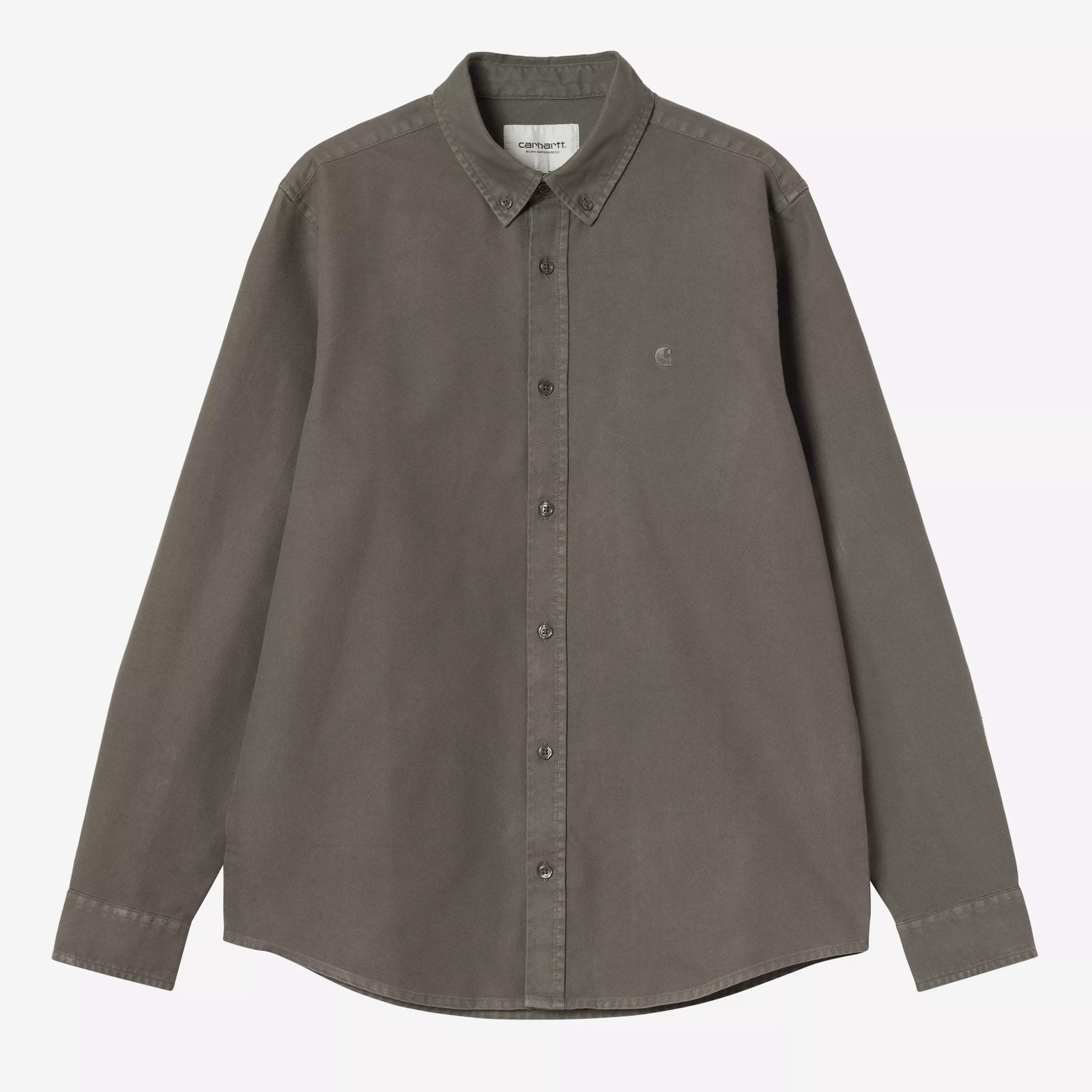 L/S Bolton Shirt shungite garment dyed