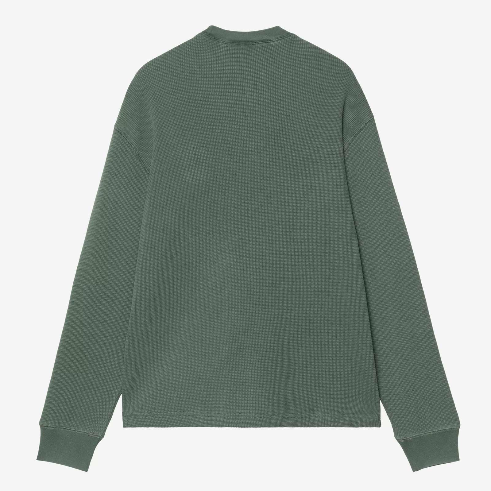L/S Vista Waffle T-Shirt dark scarab garment dyed