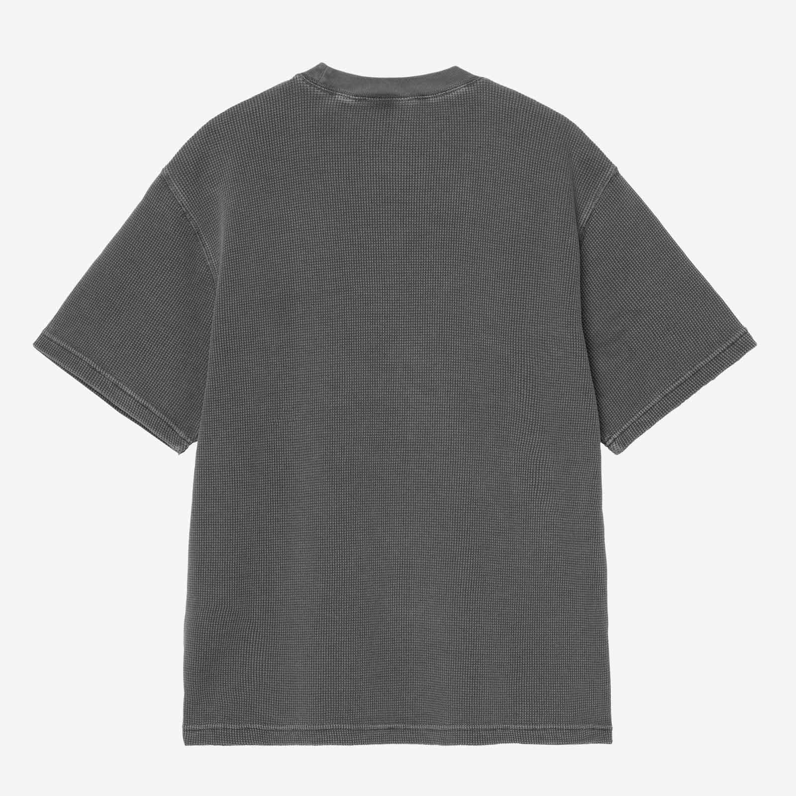 S/S Nelson Waffle T-Shirt black garment dyed