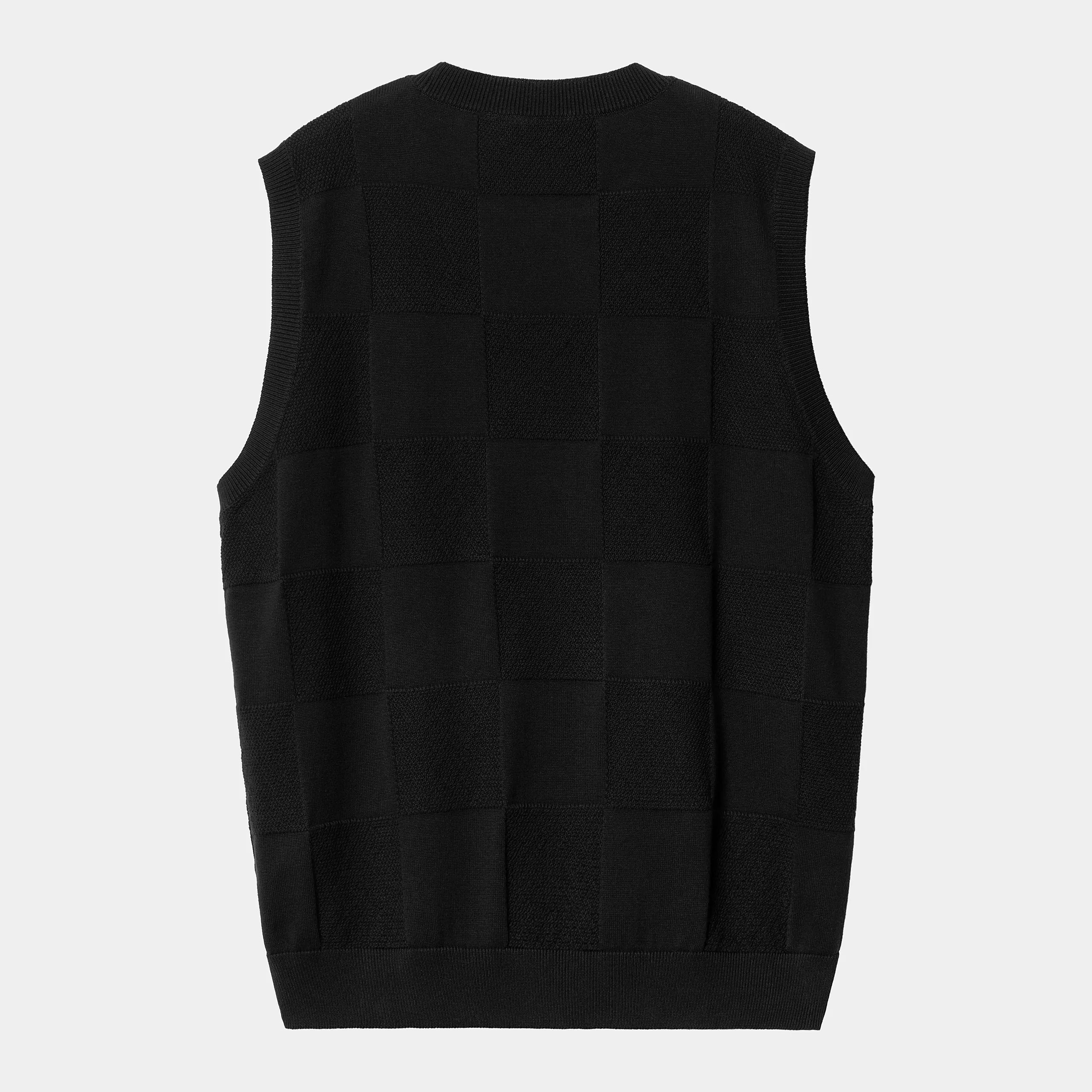 W'Checker Vest Sweater black