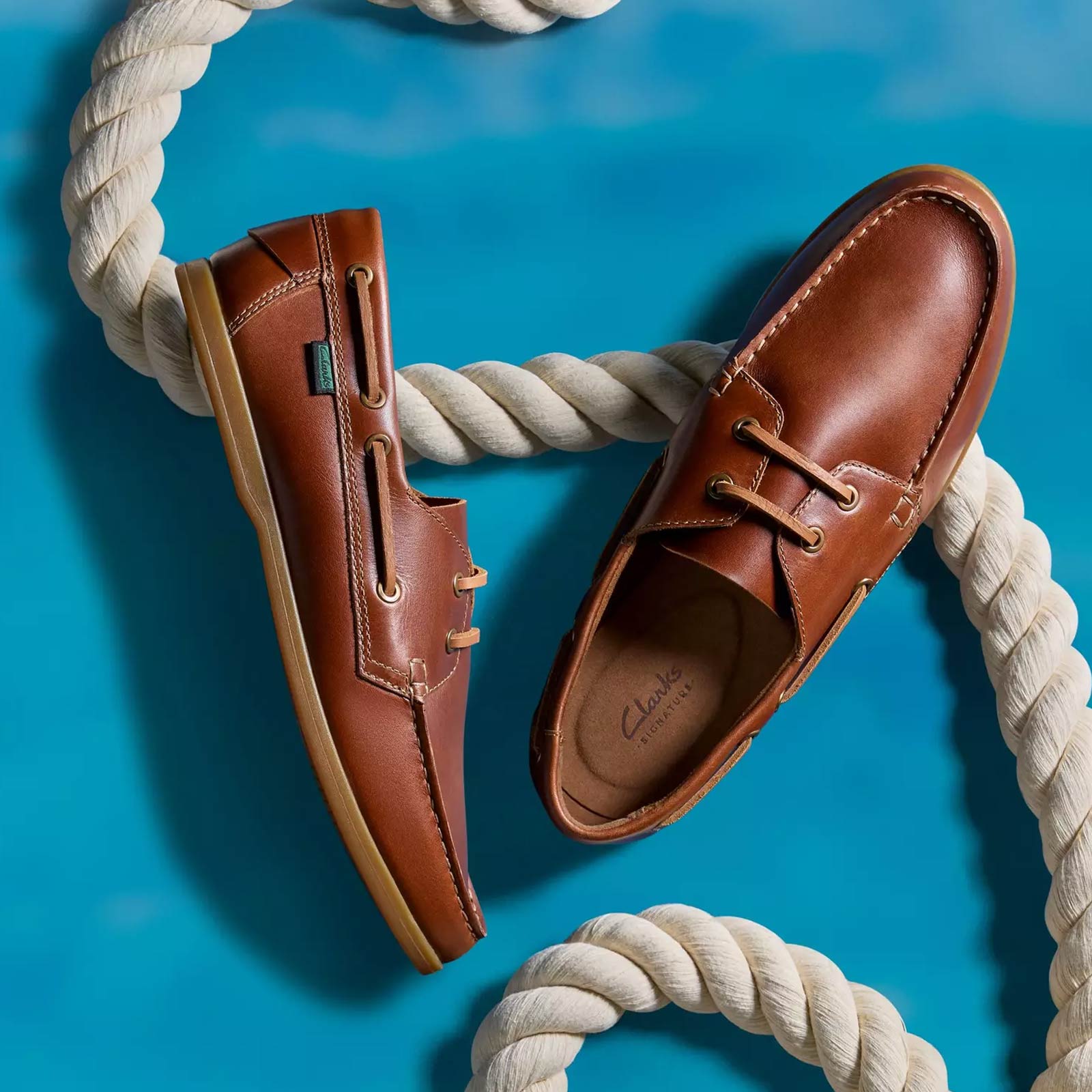 Charmouth Lace Leather tan Clarks Originals