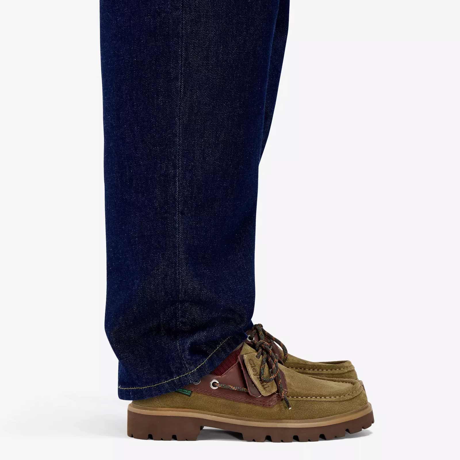 Cleyhill Boat Leather olive combination Clarks Originals