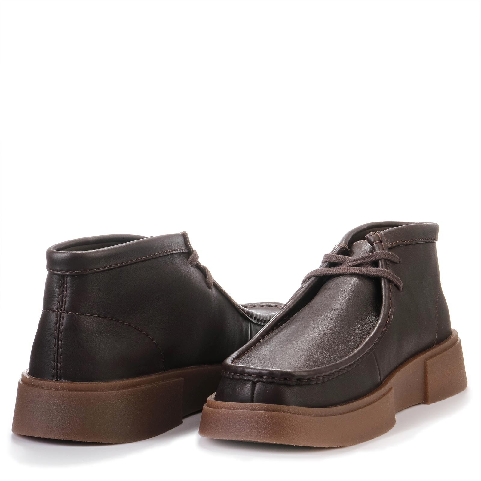 Torview Hi brown leather Clarks Originals