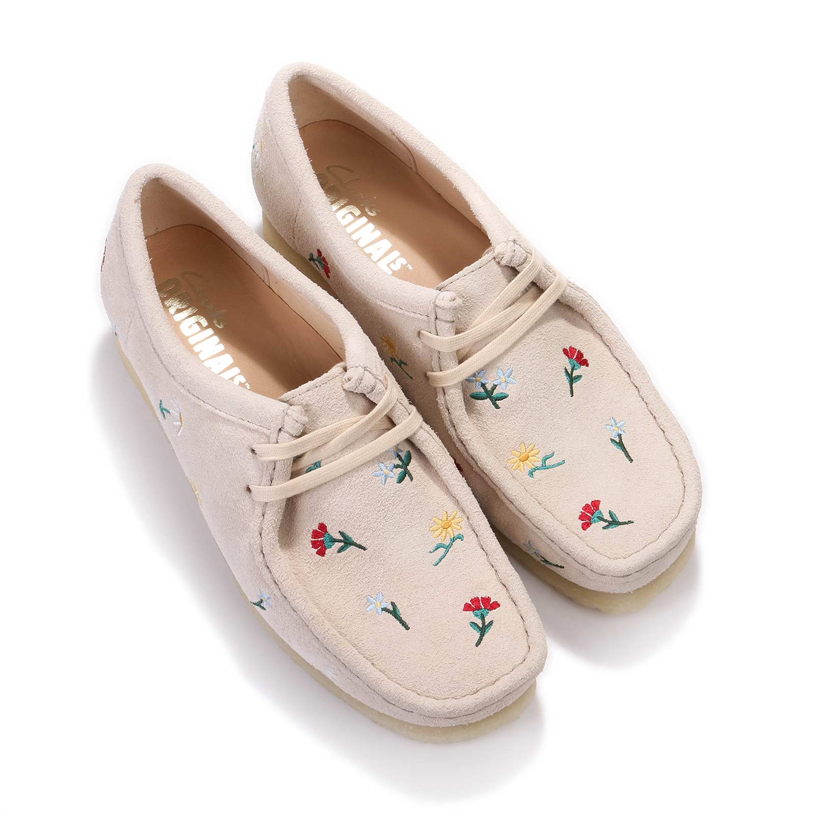 Wallabee taupe Embroidery