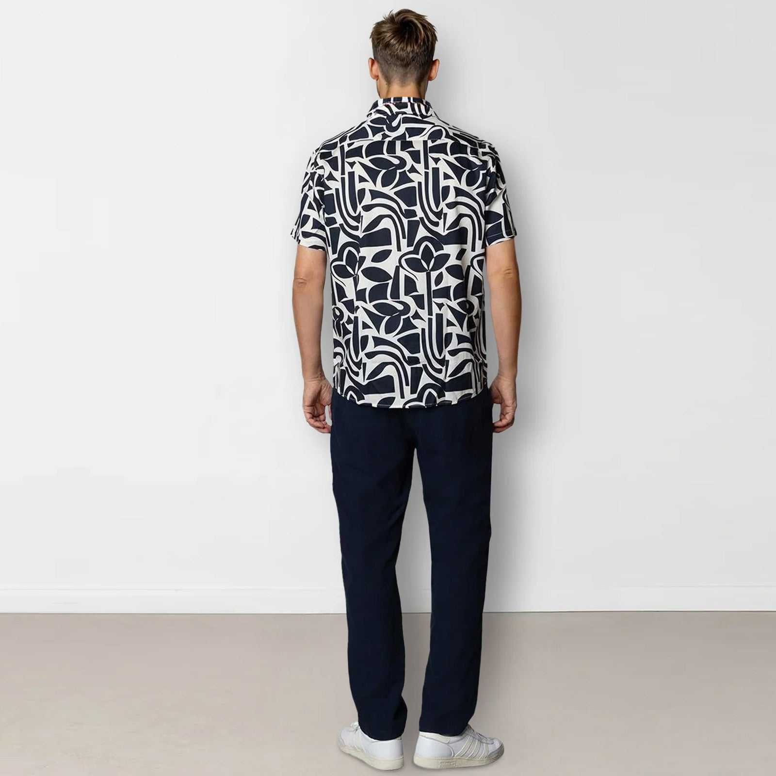 Bowling Noah SS Shirt navy/ecru
